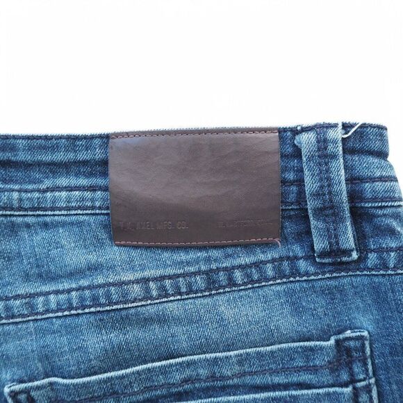 T.K. Axel Slim Boot Distressed Paint Splatter Medium Wash Jeans Men's 34 x 30 - Picture 5 of 12